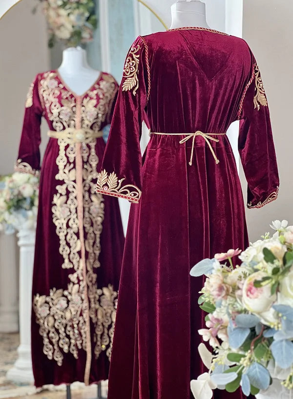 Caftan Moulati -Caftan – قفطان القطيفة الفاخرة