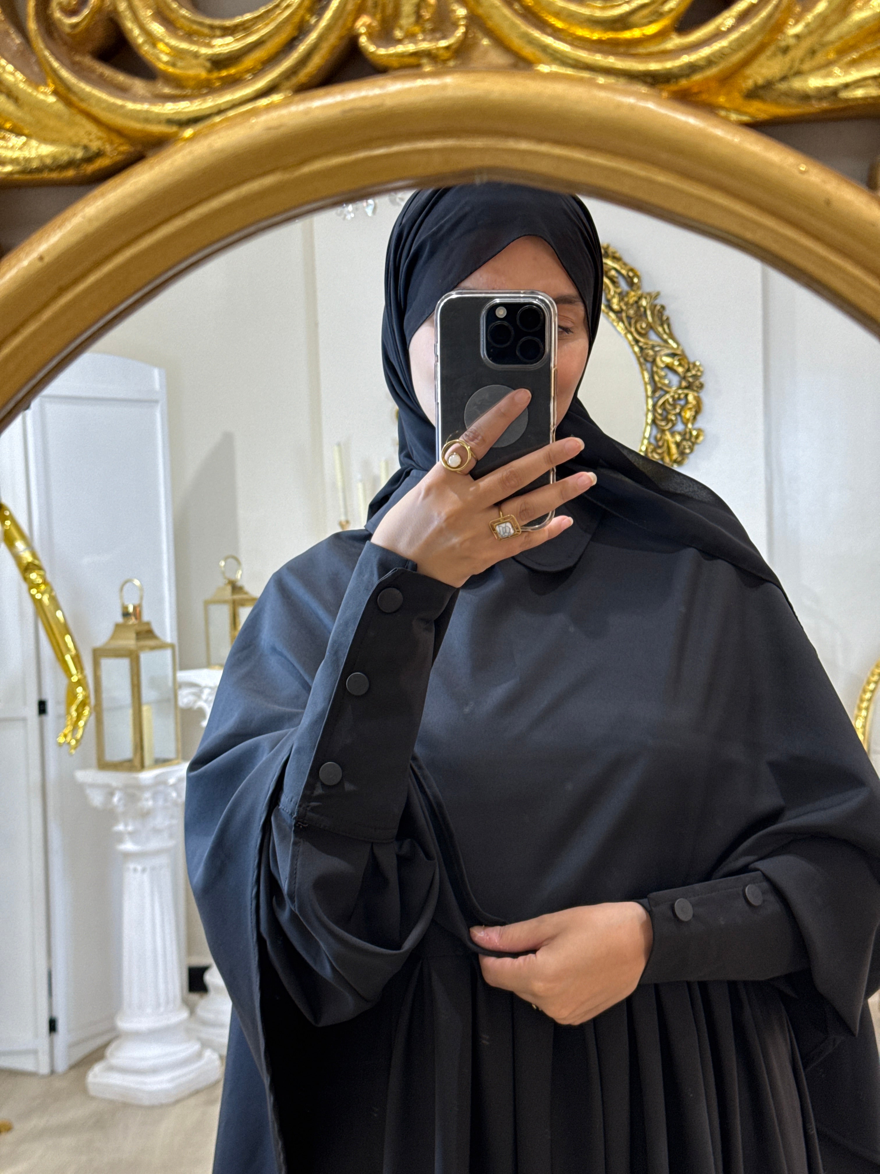 Pelerinli Elbise - ANDE HIJAB- Robe cape -روب بلمسة تركية - بطرحة واسعة